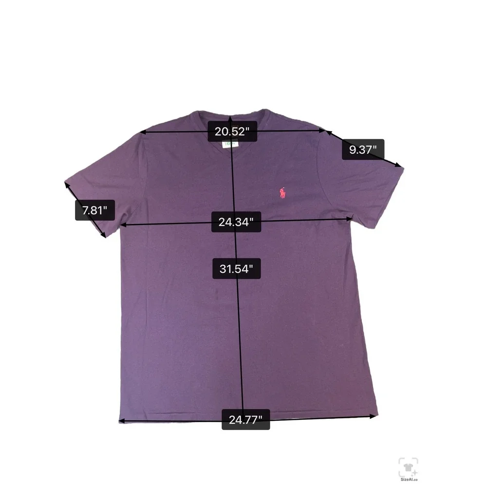 Polo Ralph Lauren Mens XLT Blue V-Neck Short Sleeve Pony Logo Cotton T-Shirt